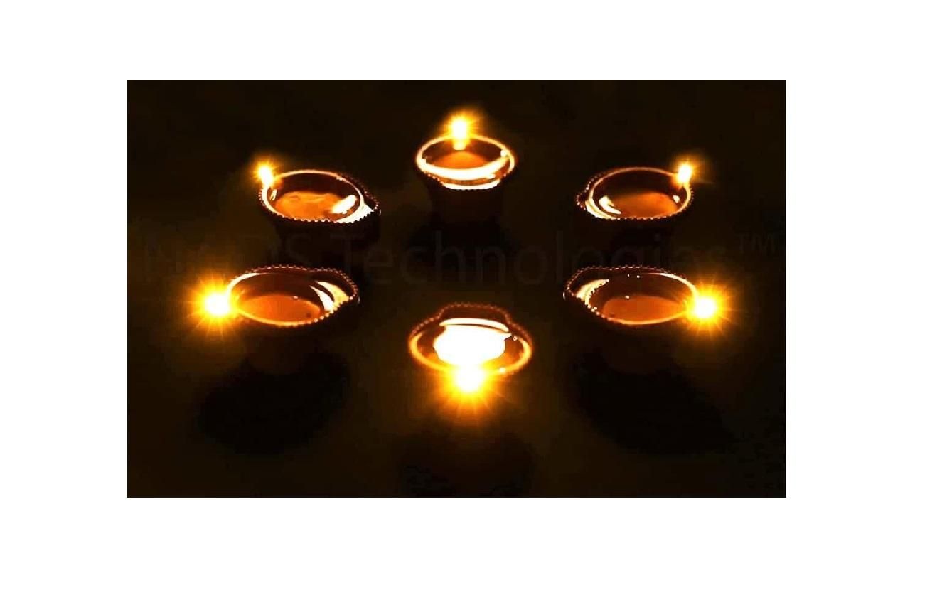 LED Light Water Sensor Diyas Plastic with, Ambient Lights, (Pack of 6/12/18/24) - DreamsBuy